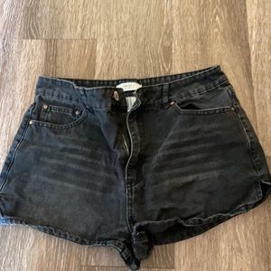 Black Jean Shorts